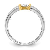 IBGoodman 14K Two-Tone 0.33 Carat Lab Grown Diamond VS SI+ G+ Complete Ladies Wedding Band view 2
