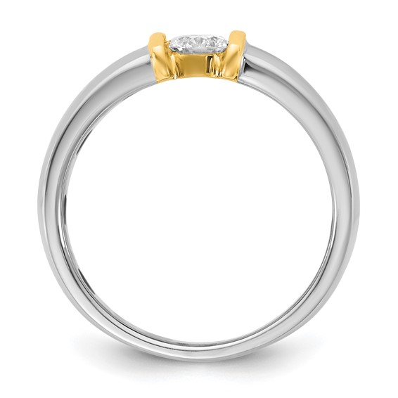 IBGoodman 14k Two-Tone 1/3 carat Lab Grown Diamond VS/SI+ G+ Complete Ladies Wedding Band