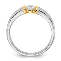IBGoodman 14K Two-Tone 0.50 Carat Lab Grown Diamond VS SI+ G+ Complete Men's Wedding Band view 2