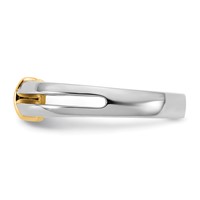 IBGoodman 14K Two-Tone 0.50 Carat Lab Grown Diamond VS SI+ G+ Complete Men's Wedding Band view 3