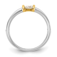 IBGoodman 14K Two-Tone 0.33 Carat Lab Grown Diamond VS SI+ G+ Complete Ladies Wedding Band view 2