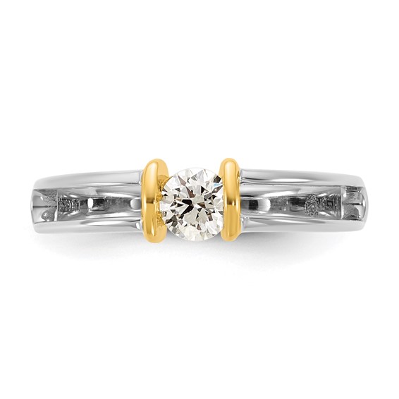IBGoodman 14k Two-Tone 1/3 carat Lab Grown Diamond VS/SI+ G+ Complete Ladies Wedding Band
