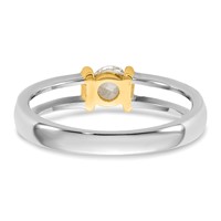 IBGoodman 14K Two-Tone 0.33 Carat Lab Grown Diamond VS SI+ G+ Complete Ladies Wedding Band view 5