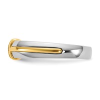 IBGoodman 14K Two-Tone 0.50 Carat Lab Grown Diamond VS SI+ G+ Complete Men's Wedding Band view 3