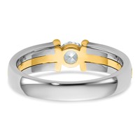 IBGoodman 14K Two-Tone 0.50 Carat Lab Grown Diamond VS SI+ G+ Complete Men's Wedding Band view 5