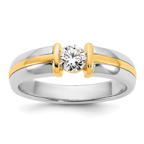 IBGoodman 14K Two-Tone Men's Wedding Band Mounting