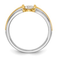 IBGoodman 14K Two-Tone 0.33 Carat Lab Grown Diamond VS SI+ G+ Complete Ladies Wedding Band view 2