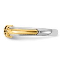 IBGoodman 14K Two-Tone 0.33 Carat Lab Grown Diamond VS SI+ G+ Complete Ladies Wedding Band view 3