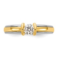 IBGoodman 14K Two-Tone 0.33 Carat Lab Grown Diamond VS SI+ G+ Complete Ladies Wedding Band view 4