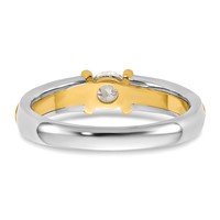 IBGoodman 14K Two-Tone 0.33 Carat Lab Grown Diamond VS SI+ G+ Complete Ladies Wedding Band view 5