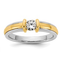 IBGoodman 14K Two-Tone 0.33 Carat Lab Grown Diamond VS SI+ G+ Complete Ladies Wedding Band view 1