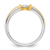 IBGoodman 14K Two-Tone 0.50 Carat Lab Grown Diamond VS SI+ G+ Complete Ladies Wedding Band view 2