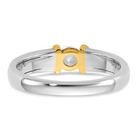 IBGoodman 14K Two-Tone 0.50 Carat Lab Grown Diamond VS SI+ G+ Complete Ladies Wedding Band view 5