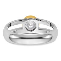 IBGoodman 14K Two-Tone 1 Carat Lab Grown Diamond VS SI+ G+ Complete Men's Wedding Band view 5