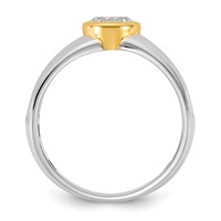 IBGoodman 14K Two-Tone 1 Carat Lab Grown Diamond VS SI+ G+ Complete Men's Wedding Band view 2