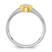 IBGoodman 14K Two-Tone Men's Wedding Band Mounting view 2