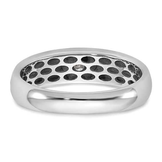 14kw w/Black Rhodium IB Goodman Mens Complete 1/6ct Diamond Ring