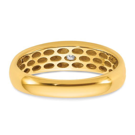 14ky w/White Rhodium IB Goodman Mens Complete 1/6ct Diamond Ring