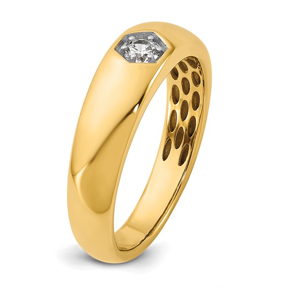 14ky IB Goodman Mens Polished Diamond Ring Mounting