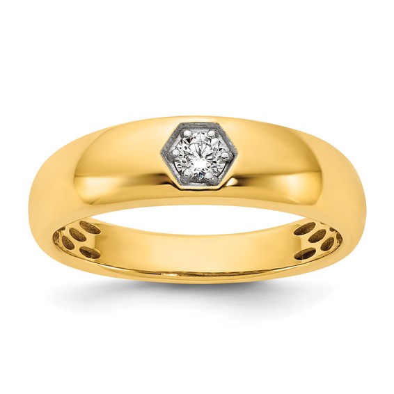 14ky IB Goodman Mens Polished Diamond Ring Mounting