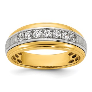 14ktt IB Goodman Mens Satin Diamond Ring Mounting