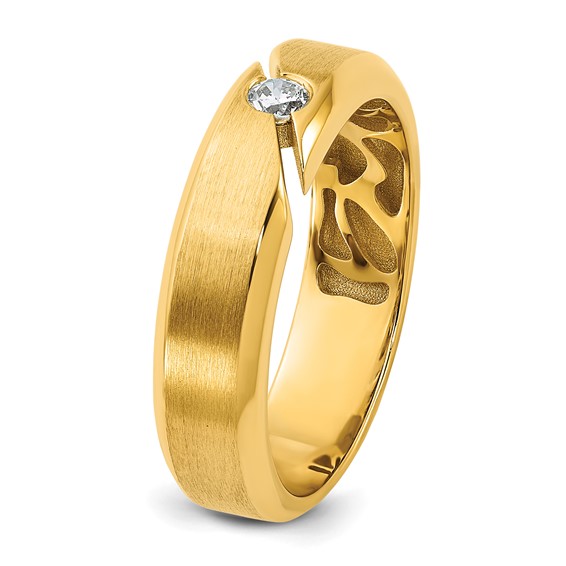 14ky IB Goodman Mens Satin Diamond Ring Mounting