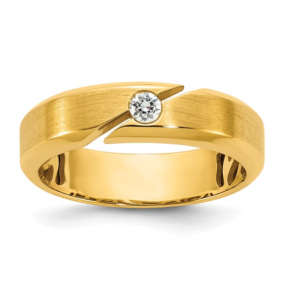 14ky IB Goodman Mens Satin Diamond Ring Mounting