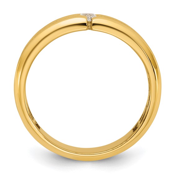 14ky IB Goodman Mens Satin Diamond Ring Mounting