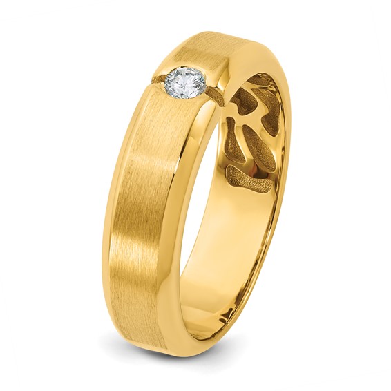 14ky IB Goodman Mens Satin Diamond Ring Mounting