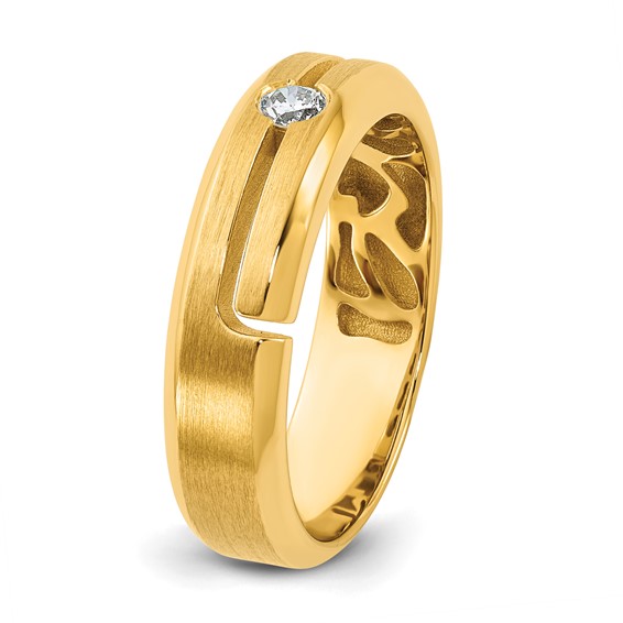 14ky IB Goodman Mens Satin Diamond Ring Mounting