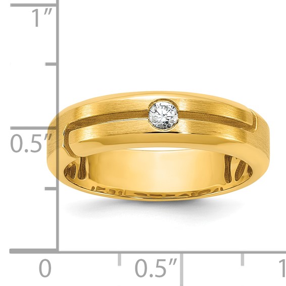 14ky IB Goodman Mens Satin Diamond Ring Mounting