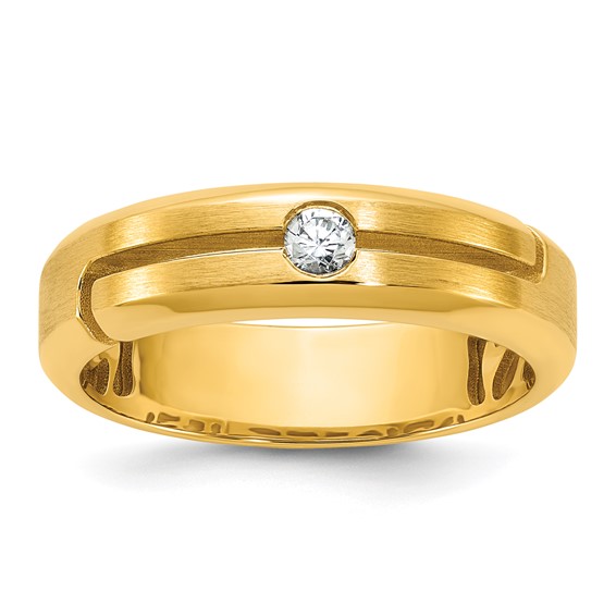 14ky IB Goodman Mens Satin Diamond Ring Mounting