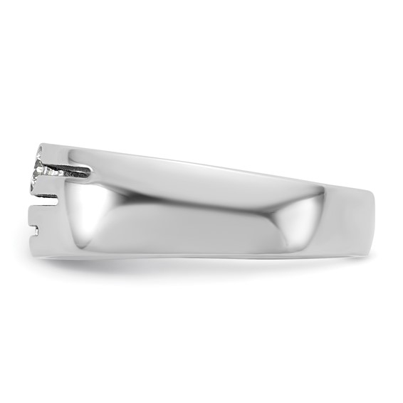 14kw IB Goodman Mens Polished Complete 3-Stone 1/4ct Diamond Ring