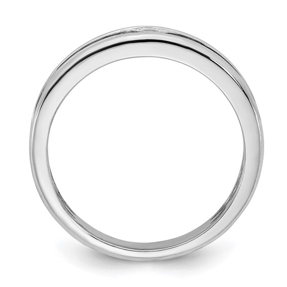 14kw w/Black Rhodium IB Goodman Mens Complete 1/10ct Diamond Ring