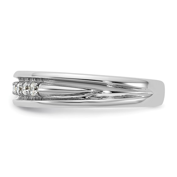 14kw IB Goodman Mens Polished 5-Stone Diamond Ring Mounting