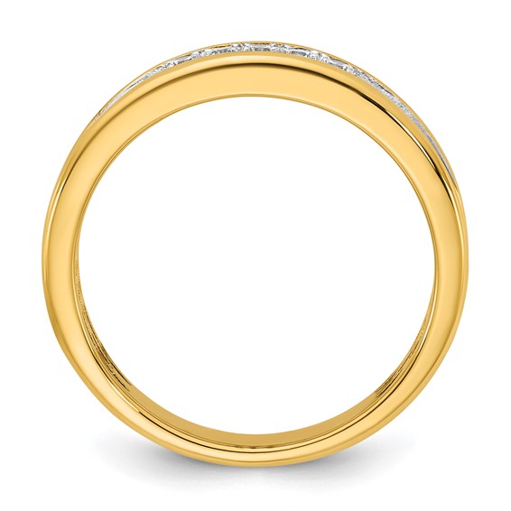 14ky IB Goodman Mens Polished Complete 5-Stone 1/6ct Diamond Ring