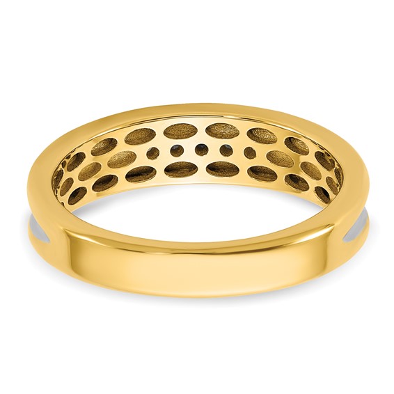 14ky IB Goodman Mens Polished Complete 5-Stone 1/6ct Diamond Ring