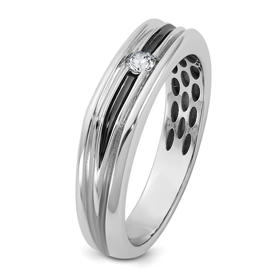 14kw w/Black Rhodium IB Goodman Mens Diamond Ring Mounting
