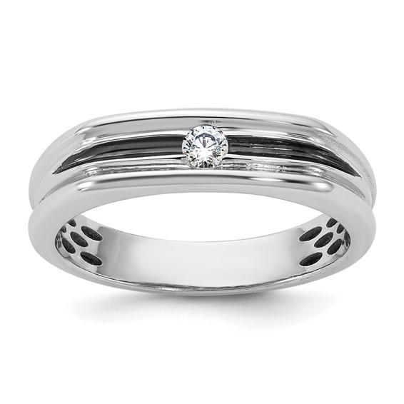 14kw w/Black Rhodium IB Goodman Mens Diamond Ring Mounting