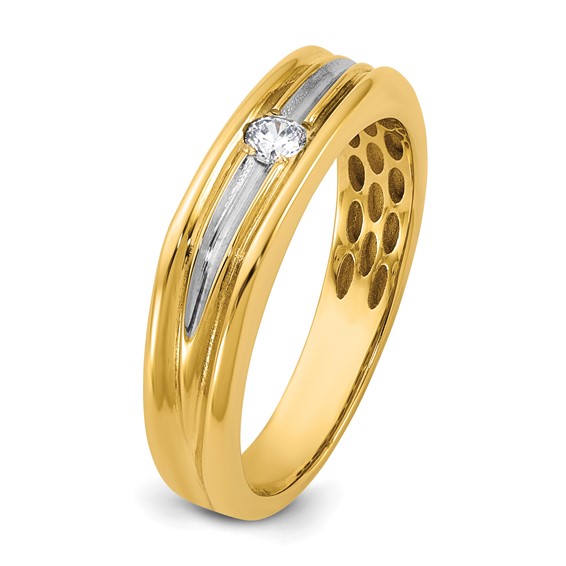 14ky w/White Rhodium IB Goodman Mens Diamond Ring Mounting