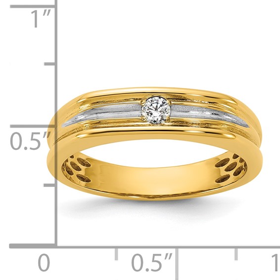 14ky w/White Rhodium IB Goodman Mens Diamond Ring Mounting