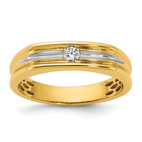 14ky w/White Rhodium IB Goodman Mens Diamond Ring Mounting