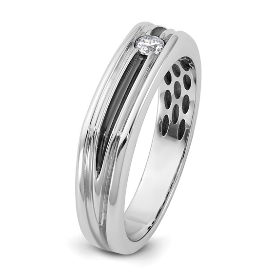 14kw w/Black Rhodium IB Goodman Mens Diamond Ring Mounting