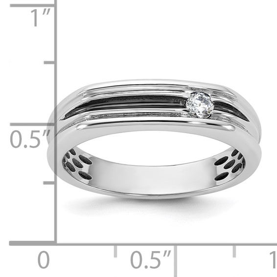 14kw w/Black Rhodium IB Goodman Mens Diamond Ring Mounting