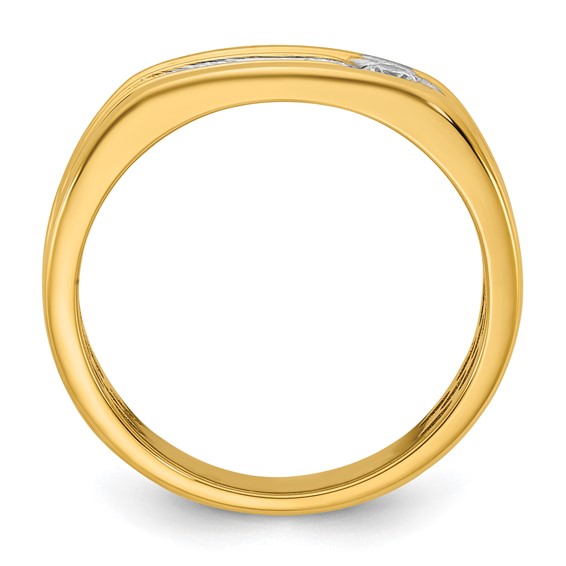 14ky w/White Rhodium IB Goodman Mens Diamond Ring Mounting