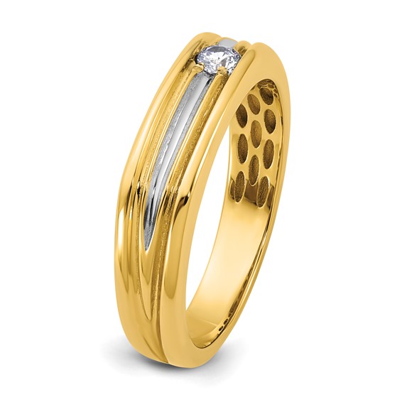 14ky w/White Rhodium IB Goodman Mens Diamond Ring Mounting