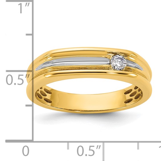 14ky w/White Rhodium IB Goodman Mens Diamond Ring Mounting