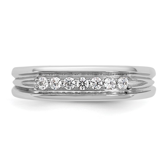 14kw IB Goodman Mens Polished 7-Stone Diamond Ring Mounting