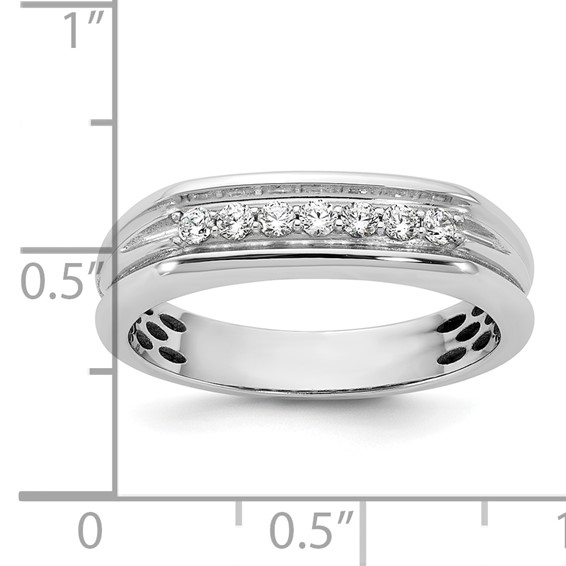 14kw IB Goodman Mens Polished 7-Stone Diamond Ring Mounting
