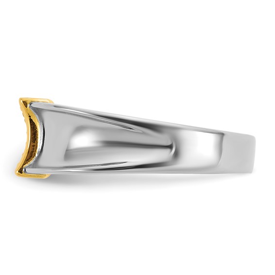 14ktt IB Goodman Mens Polished 5-Stone Diamond Ring Mounting